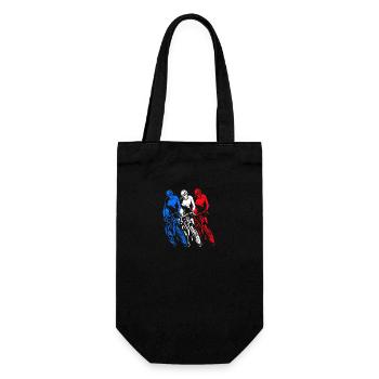 Frankreich - Geschenkbeutel für Flaschen - Schwarz - Vorne