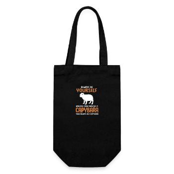 Capybara - Geschenkbeutel für Flaschen - Schwarz - Vorne