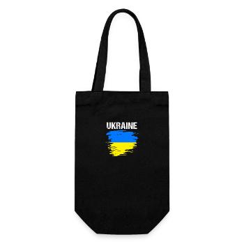 Ukraine - Geschenkbeutel für Flaschen - Schwarz - Vorne