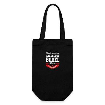 Bagel - Geschenkbeutel für Flaschen - Schwarz - Vorne