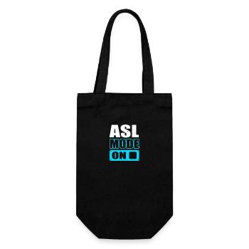Langue des signes ASL sourd - Sac à bouteille - noir - Devant