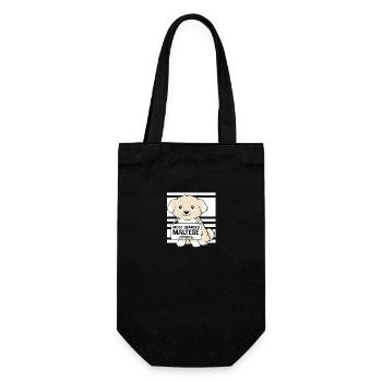 Maltese - Gift Bag for Bottles - black - Front