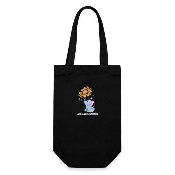 Lung cancer - Gift Bag for Bottles - black - Front