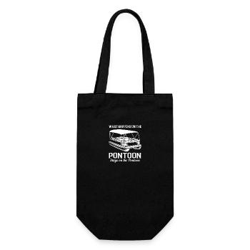 Pontoon Boat Boat Boats - Gift Bag for Bottles - black - Front