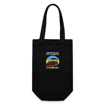 Pontoon Boat Boat Boats - Gift Bag for Bottles - black - Front