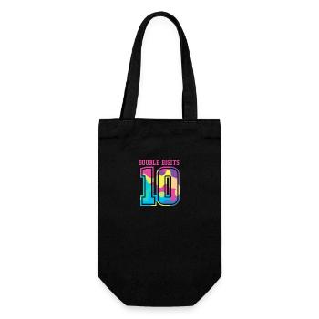 10th Birthday Ten Year of Birth Date of Birth Date of Birth - Gift Bag for Bottles - black - Front