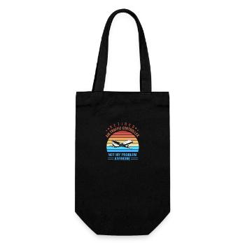 Air traffic controller - Gift Bag for Bottles - black - Front