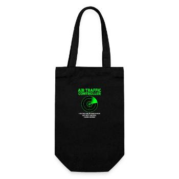 Air traffic controller - Gift Bag for Bottles - black - Front