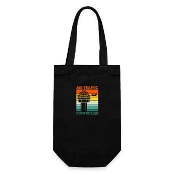 Air traffic controller - Gift Bag for Bottles - black - Front