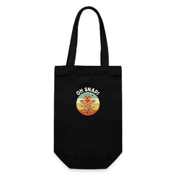Gingerbread Man Gingerbread Heart Gingerbread Snacking - Gift Bag for Bottles - black - Front