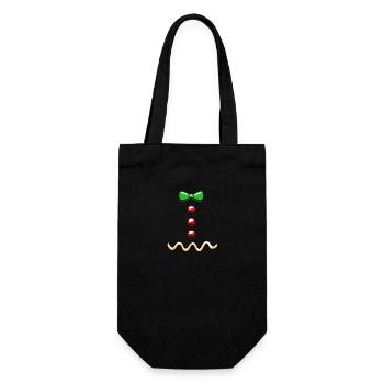 bonhomme en pain d’épice Coeur en pain d’épice Snacking en pain d’épice - Sac à bouteille - noir - Devant