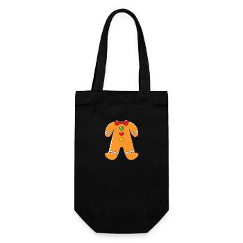 bonhomme en pain d’épice Coeur en pain d’épice Snacking en pain d’épice - Sac à bouteille - noir - Devant