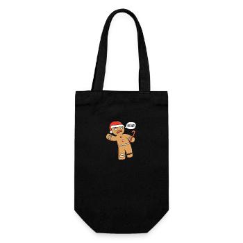 Gingerbread Man Gingerbread Heart Gingerbread Snacking - Gift Bag for Bottles - black - Front