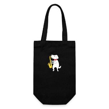 Saxophone Saxophonist - Gift Bag for Bottles - black - Front