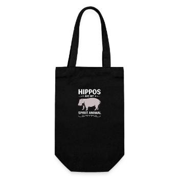 Hippopotamus - Gift Bag for Bottles - black - Front