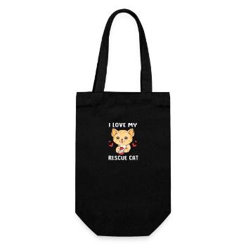 Cat Rescue Animal Rights Animal Rescue Animal Shelter - Gift Bag for Bottles - black - Front