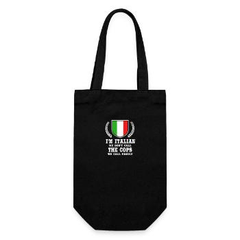 Italienisch Italia Italien - Geschenkbeutel für Flaschen - Schwarz - Vorne