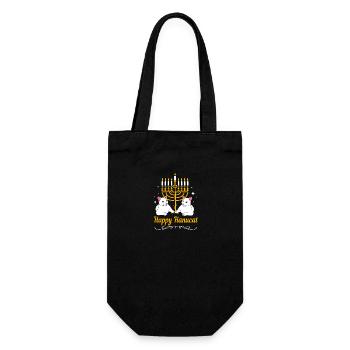 Hanukkah - Gift Bag for Bottles - black - Front