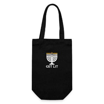 Hanukkah - Gift Bag for Bottles - black - Front