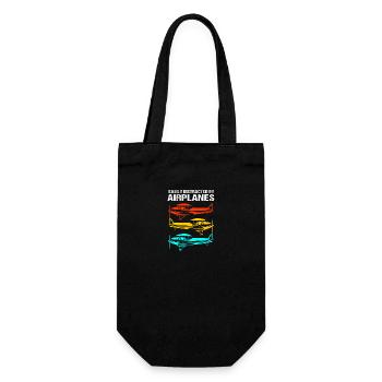 Pilot Airplane - Gift Bag for Bottles - black - Front