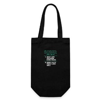 Drug-free addiction addicted - Gift Bag for Bottles - black - Front