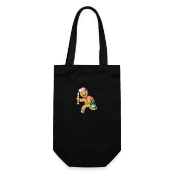 bonhomme en pain d’épice Coeur en pain d’épice Snacking en pain d’épice - Sac à bouteille - noir - Devant