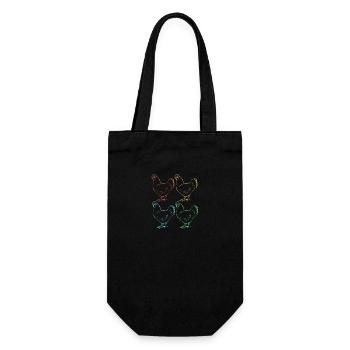 Chicken Poultry - Gift Bag for Bottles - black - Front