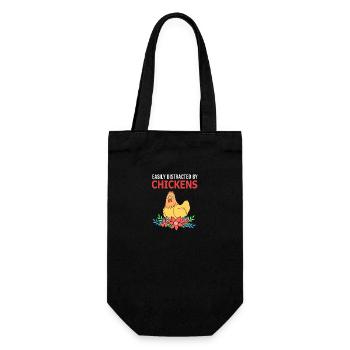 Chicken Poultry - Gift Bag for Bottles - black - Front