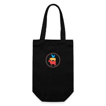 Chicken Poultry - Gift Bag for Bottles - black - Front