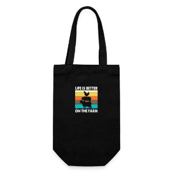 Farmer Farmer Farmer's Wife Farm - Gift Bag for Bottles - black - Front