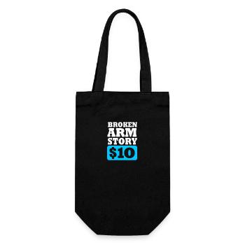 Broken Arm Bone Fracture - Gift Bag for Bottles - black - Front