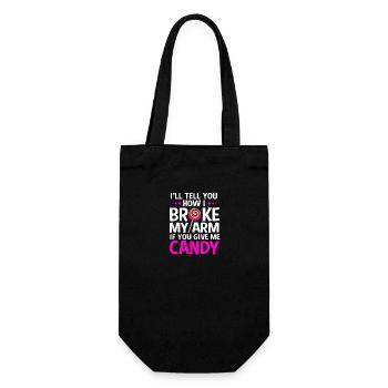 Broken Arm Bone Fracture - Gift Bag for Bottles - black - Front