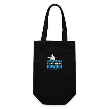 Ruderteam Rudern Ruder Ruderboot Ruderer - Geschenkbeutel für Flaschen - Schwarz - Vorne