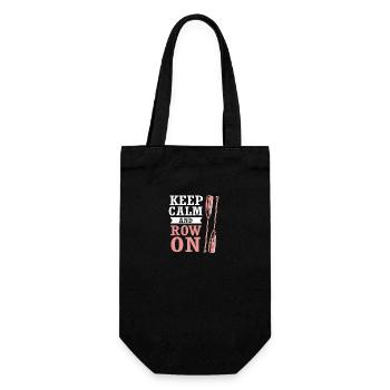 Ruderteam Rudern Ruder Ruderboot Ruderer - Geschenkbeutel für Flaschen - Schwarz - Vorne