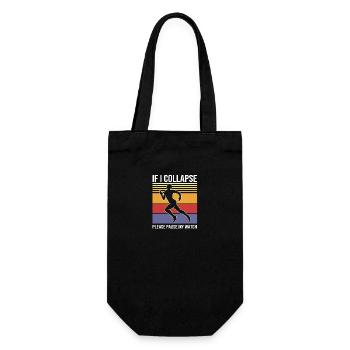 Marathon Marathonläufer - Geschenkbeutel für Flaschen - Schwarz - Vorne