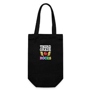 3rd Grade - Gift Bag for Bottles - black - Front