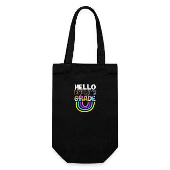 4th Grade - Gift Bag for Bottles - black - Front
