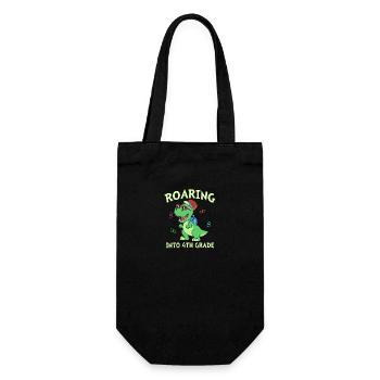 4th Grade - Gift Bag for Bottles - black - Front