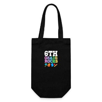 6th Grade - Gift Bag for Bottles - black - Front