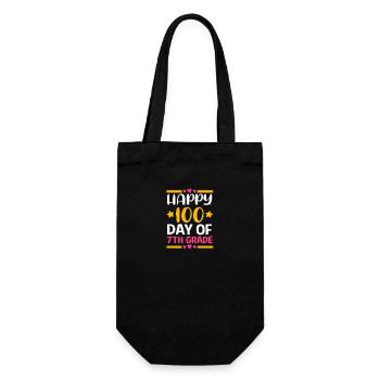 7th Grade - Gift Bag for Bottles - black - Front