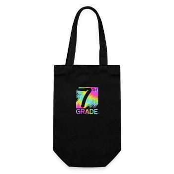 7th Grade - Gift Bag for Bottles - black - Front