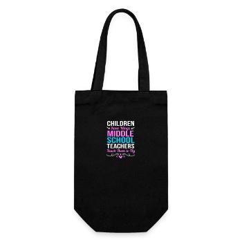 Middle School Teachers - Gift Bag for Bottles - black - Front