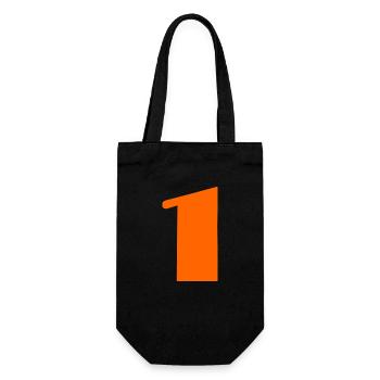 1 AN. 1er ANNIVERSAIRE. ANNIVERSAIRE 1 AN. 1. UN - Sac à bouteille - noir - Devant