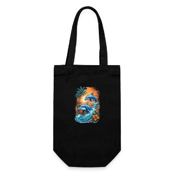 Drôles de dauphins - Sac à bouteille - noir - Devant