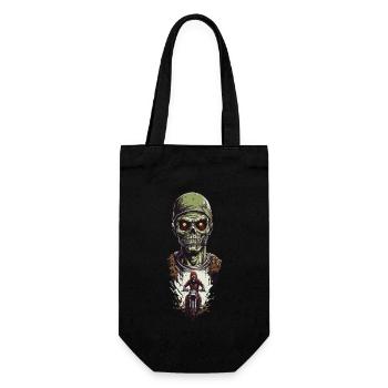 Zombie Biker Halloween & Motocross Motorcycle Design - Gift Bag for Bottles - black - Front