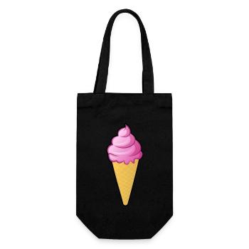 Himbeeren Eis Kostüme Eiscreme Himbeereis Eistüte - Geschenkbeutel für Flaschen - Schwarz - Vorne