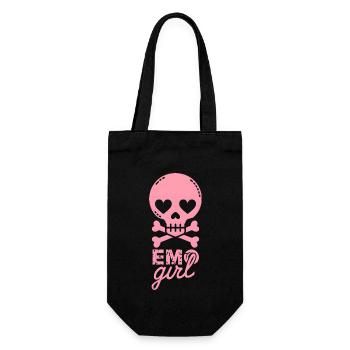 Emo Girl! - Geschenkbeutel für Flaschen - Schwarz - Vorne