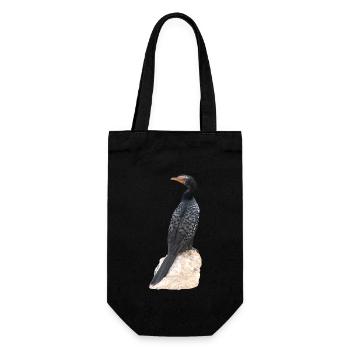 Reed Cormorant - Cormorant - Birds - Ornithology - Gift Bag for Bottles - black - Front