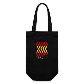 Drapeau d'Espagne Drapeau espagnol vintage Look usé - Sac à bouteille - noir - Devant
