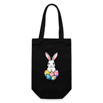 Lapin de Pâques Aquarelle de Pâques - Sac à bouteille - noir - Devant